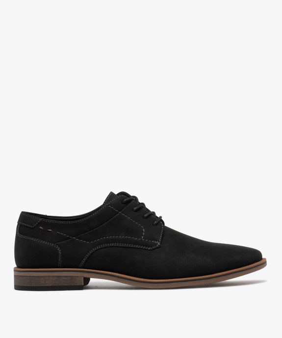 Derbies unis à lacets ronds et jeu de surpiqûres homme vue2 - MARIO BALDANO - GEMO