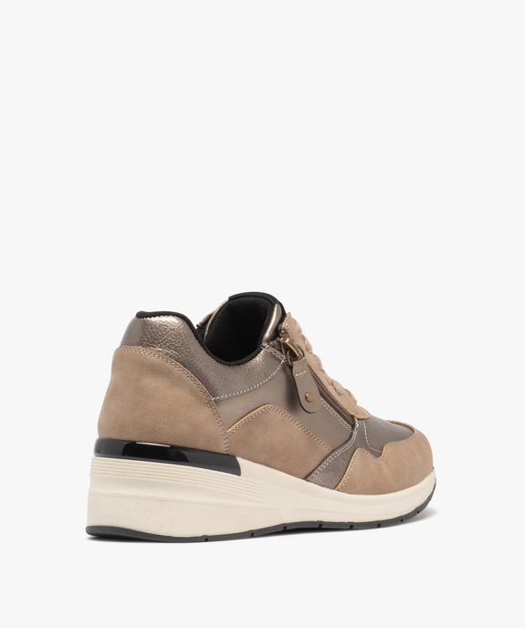 Derbies confort look sport avec talon compensé femme vue5 - GEMO (SPORTSWR) - GEMO