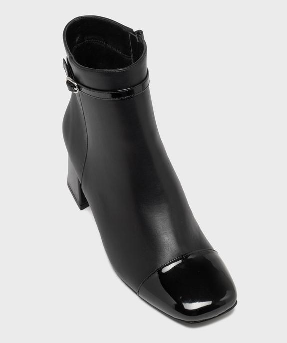 Boots zippées à bout carré et talon trapèze femme vue5 - FOLLOW ME G4G - GEMO