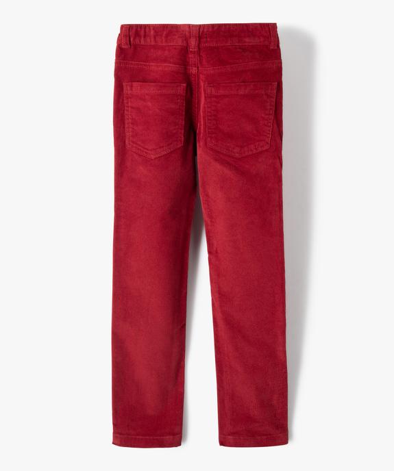 Pantalon slim en velours côtelé garçon vue4 - GEMO (ENFANT) - GEMO