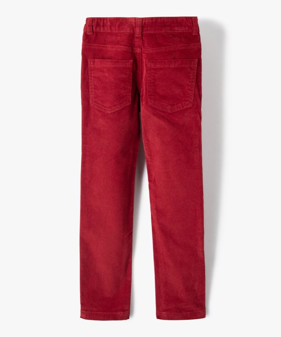 Pantalon garçon 5 poches en velours côtelé vue4 - GEMO (ENFANT) - GEMO