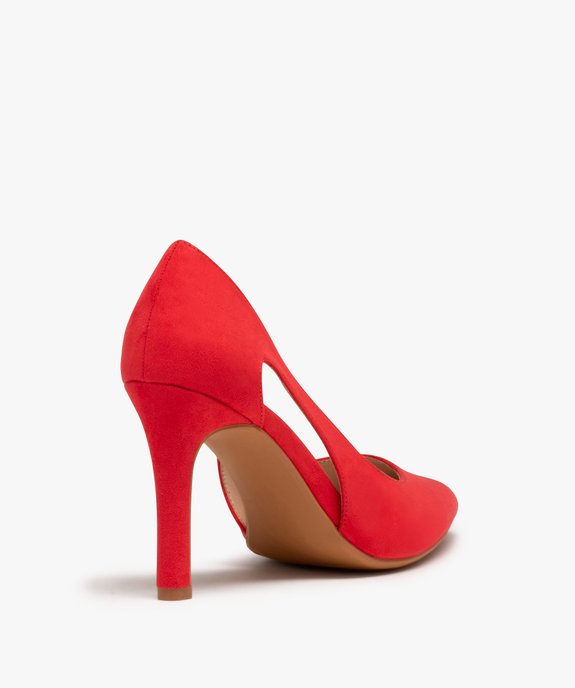 Escarpins femme à bout pointu et dessus suédé vue4 - GEMO(URBAIN) - GEMO