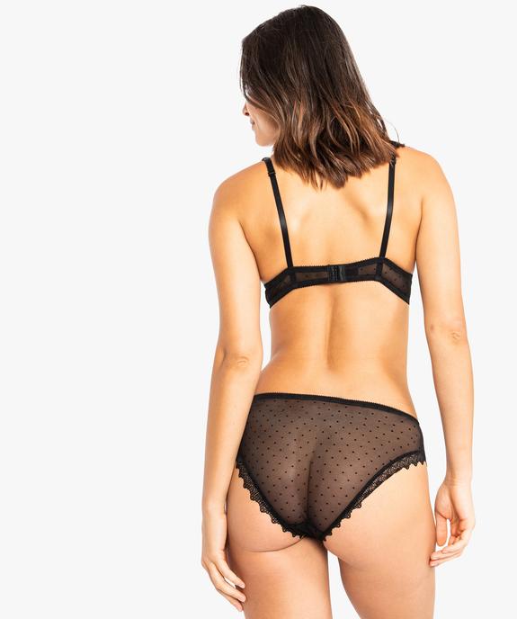 Slip en tulle et dentelle vue3 - GEMO(HOMWR FEM) - GEMO