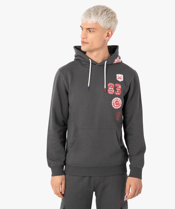 Sweat homme à capuche avec inscriptions – Camps United vue1 - CAMPS UNITED - GEMO