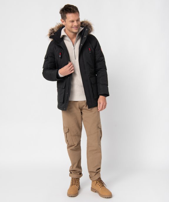 Parka homme avec capuche à bord amovible vue5 - TOKYO LAUNDRY - GEMO