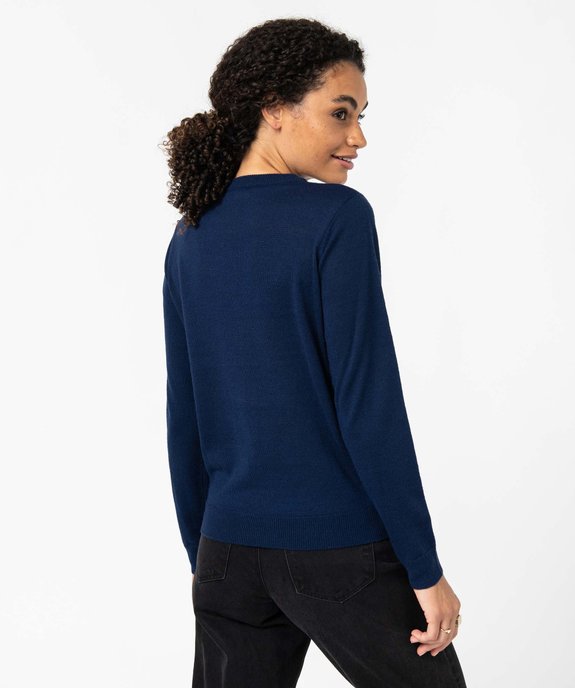 Pull de Noël femme avec motif à sequins vue3 - GEMO(FEMME PAP) - GEMO