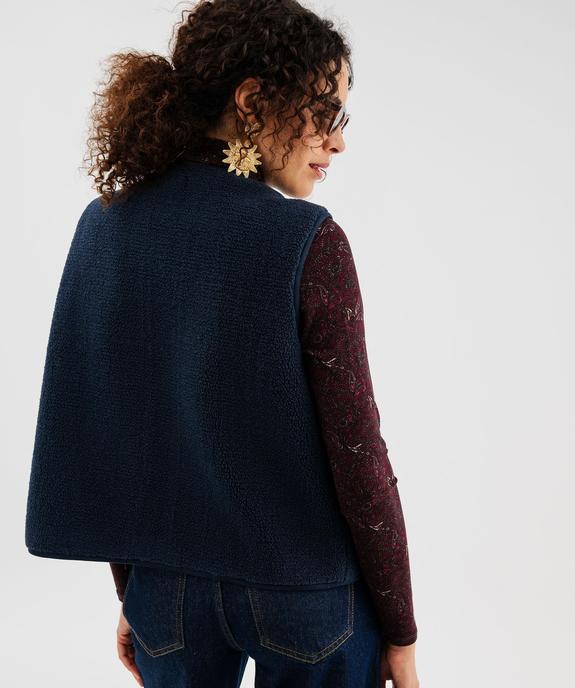 Veste sans manches en maille sherpa femme vue3 - GEMO 4G FEMME - GEMO