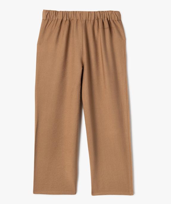 Pantalon large en toile fluide fille vue3 - GEMO 4G FILLE - GEMO