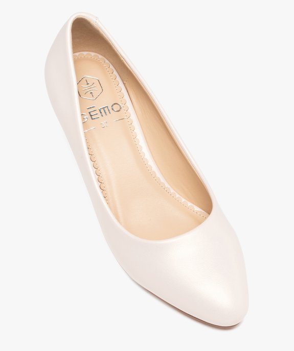 Escarpins femme unis à talon et reflets irisés vue6 - GEMO(URBAIN) - GEMO