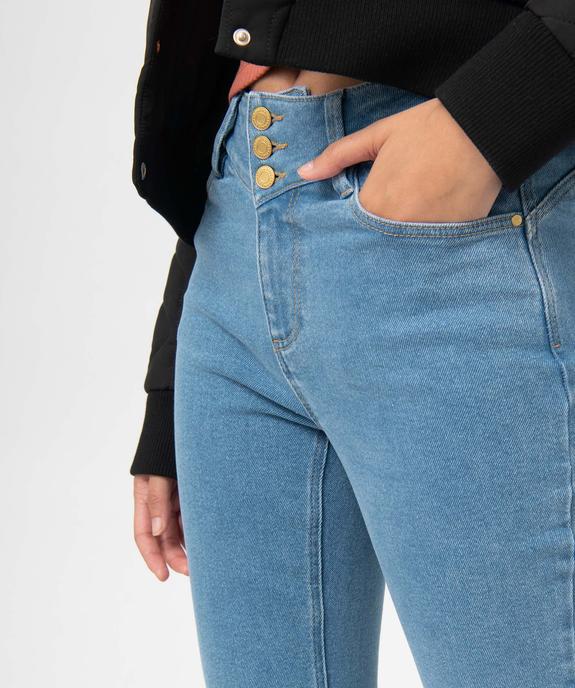 Jean femme coupe Slim taille haute longueur 7/8ème vue2 - GEMO 4G FEMME - GEMO