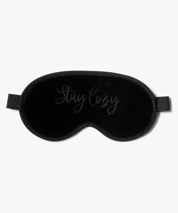 Masque de nuit femme en velours avec message vue4 - GEMO - GEMO