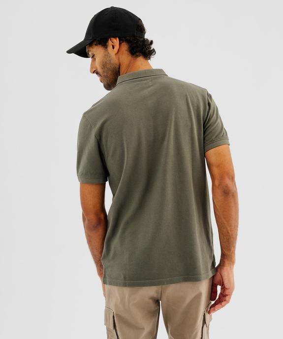 Polo à manches courtes en maille piquée homme vue3 - GEMO 4G HOMME - GEMO