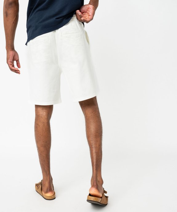 Bermuda chino en coton stretch et taille élastiquée homme vue3 - GEMO (HOMME) - GEMO