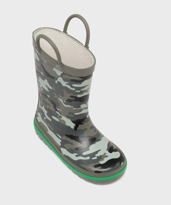 Bottes de pluie à camouflage garçon - 5 Miles vue5 - 5 MILES - GEMO