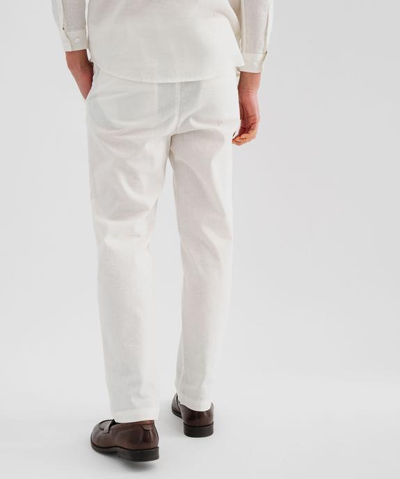 Pantalon en lin et coton coupe Regular homme vue2 - GEMO 4G HOMME - GEMO