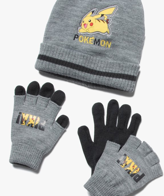 Ensemble garçon : bonnet + gants + écharpe - Pokemon vue3 - POKEMON - GEMO