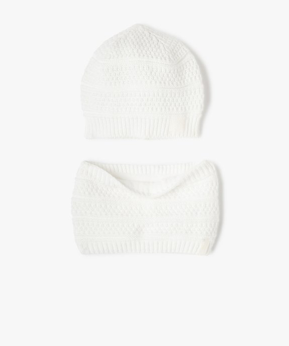 Ensemble bébé fille 2 pièces (bonnet + tour de cou) vue1 - GEMO (ENFANT) - GEMO