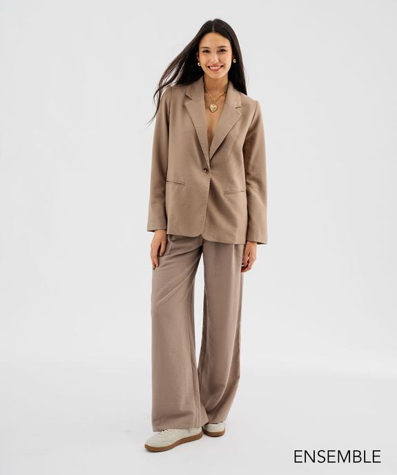 Ensemble costume 3 pièces marron clair pour femme - GEMO