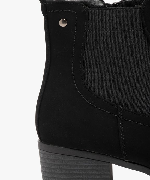 Boots confort façon Chelsea avec doublure chaude femme vue6 - G'FLEX - GEMO