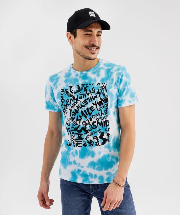Tee-shirt manches courtes avec motif Smiley - Smiley World vue1 - SMILEY WORLD - GEMO