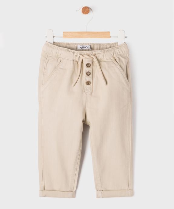 Pantalon chino avec taille ajustable bébé garçon vue2 - GEMO(BEBE DEBT) - GEMO