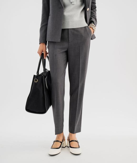 Pantalon de tailleur coupe fuselée femme vue1 - GEMO(FEMME PAP) - GEMO