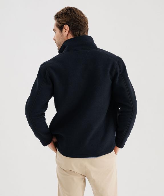 Sweat zippé à col montant intérieur polaire homme vue4 - KENSINGTON - GEMO