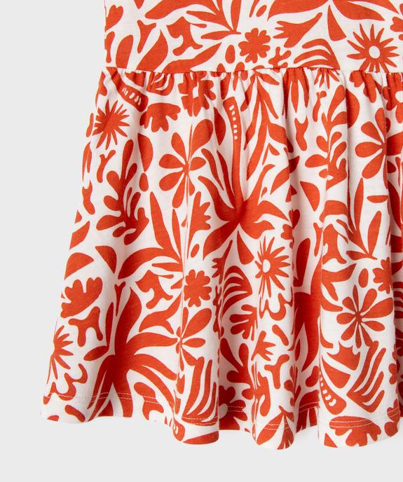 Robe à col volanté en jersey de coton bébé fille vue3 - GEMO 4G BEBE - GEMO