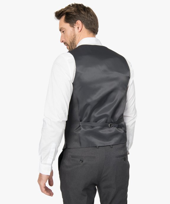 Gilet de costume homme fermeture 5 boutons vue3 - GEMO (HOMME) - GEMO