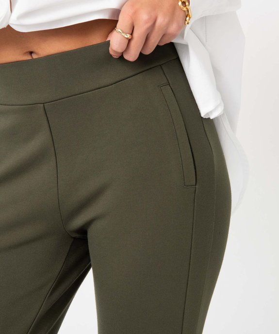 Leggings femme en maille épaisse avec surpiqûre fantaisie vue2 - GEMO(FEMME PAP) - GEMO
