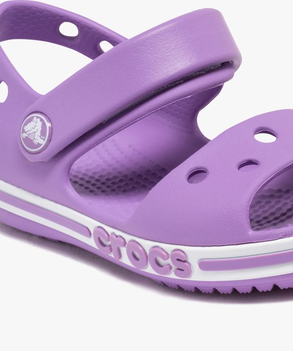 Sandales fille de plage avec bride scratch et à semelle épaisse Bayaband Sandal - Crocs vue6 - CROCS - GEMO