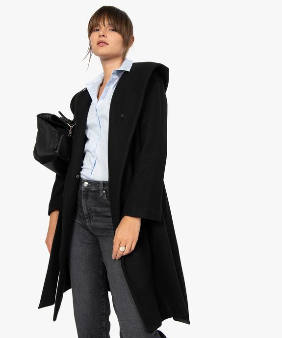 Manteau femme avec grand col et capuche vue5 - GEMO(FEMME PAP) - GEMO