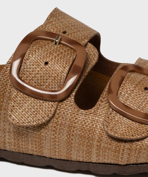 Mules semelle intérieure cuir anatomique et dessus texturé femme vue6 - VALENTINA BALDA - GEMO