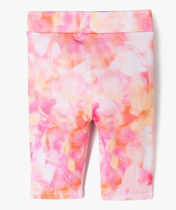 Legging de sport court en maille tie-and-dye fille vue2 - GEMO 4G FILLE - GEMO