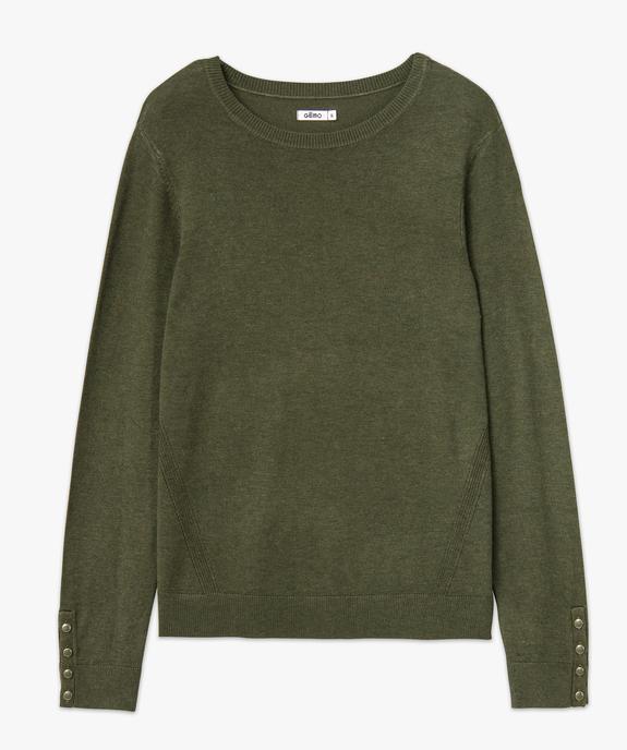 Pull à col rond en maille fine femme vue4 - GEMO 4G FEMME - GEMO