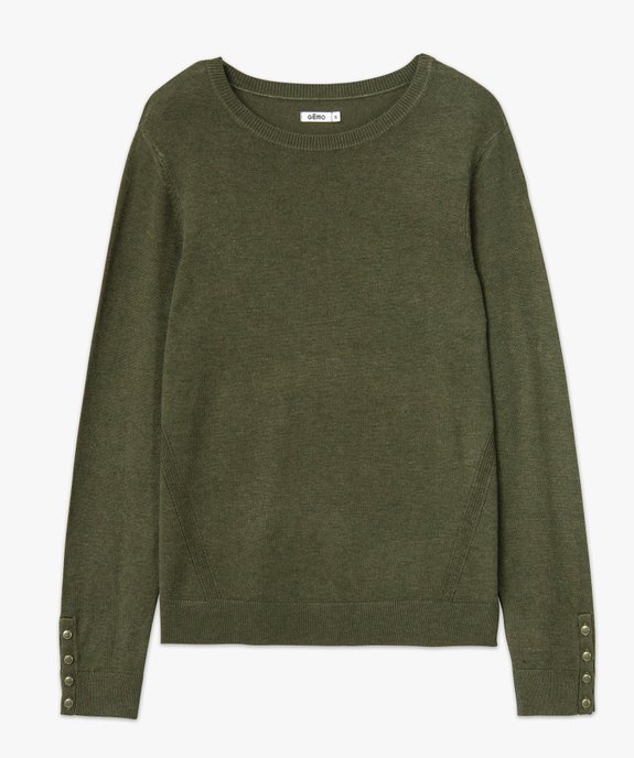 Pull à col rond en maille fine femme vue4 - GEMO 4G FEMME - GEMO