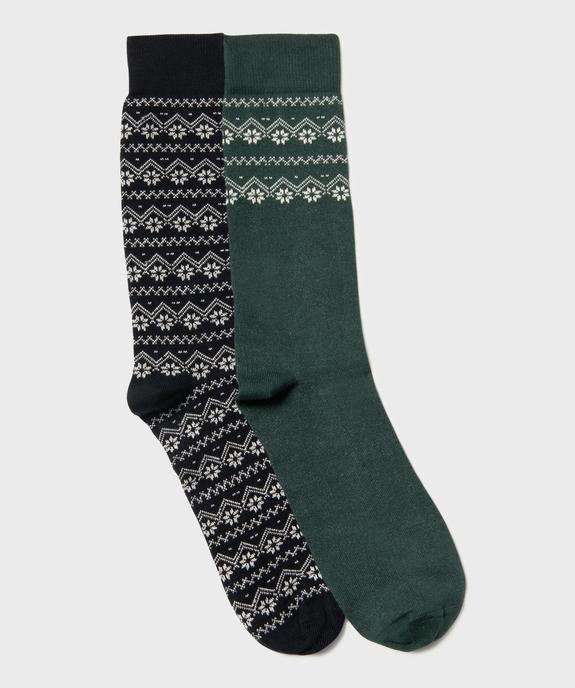 Chaussettes avec motifs hiver homme (lot de 2) - GEMO(HOMWR HOM) Chaussettes avec motifs hiver homme (lot de 2) vue1 - GEMO(HOMWR HOM) - GEMO