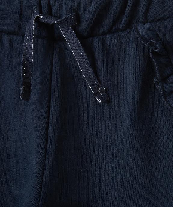 Pantalon bébé fille en maille avec petits volants vue2 - GEMO(BEBE DEBT) - GEMO