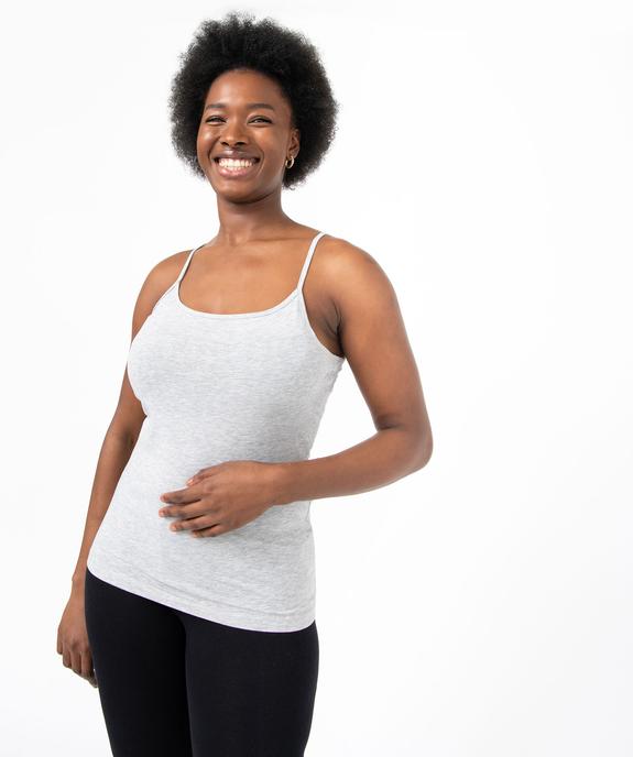 Débardeur uni à fines bretelles femme vue5 - GEMO(FEMME PAP) - GEMO