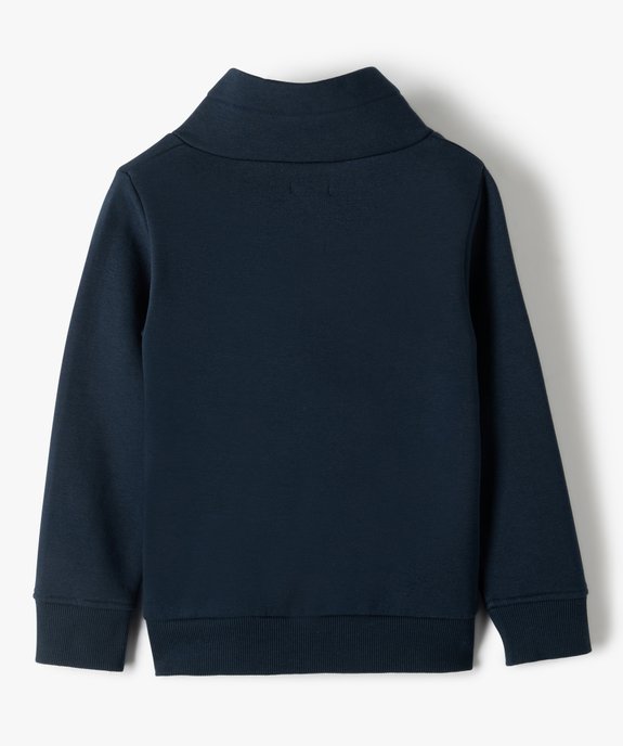 Sweat garçon avec inscription brodée en relief et col châle vue5 - GEMO (ENFANT) - GEMO