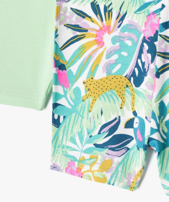 Leggings short court en coton stretch bébé fille (lot de 2) vue2 - GEMO 4G BEBE - GEMO