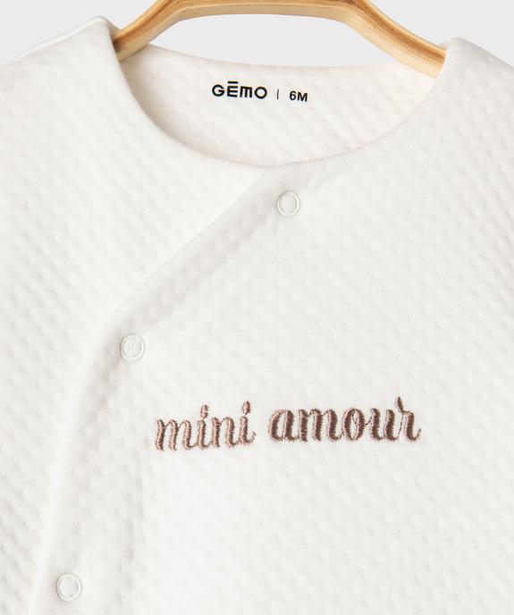 Pyjama dors-bien à ouverture devant avec moufles intégrées bébé vue2 - GEMO(BB COUCHE) - GEMO