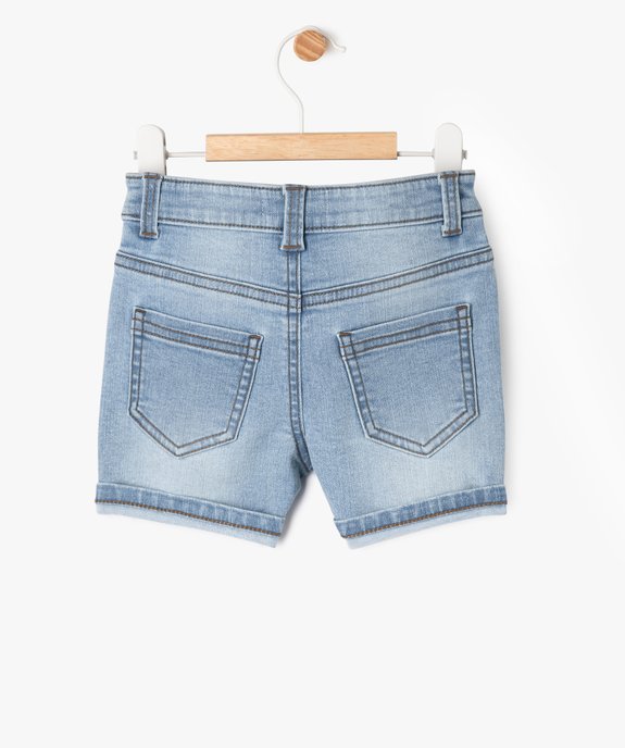 Short en jean extensible coupe slim bébé garçon vue3 - GEMO 4G BEBE - GEMO