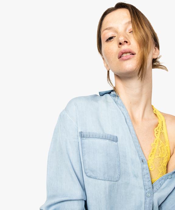 Chemise femme en lyocell aspect denim vue2 - GEMO(FEMME PAP) - GEMO