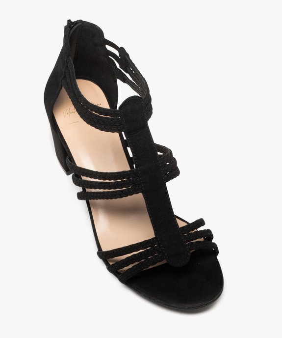Sandales à talon avec brides tressées femme vue5 - VALENTINA BALDA - GEMO