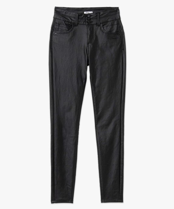 Pantalon femme en toile enduite taille haute vue4 - GEMO(FEMME PAP) - GEMO