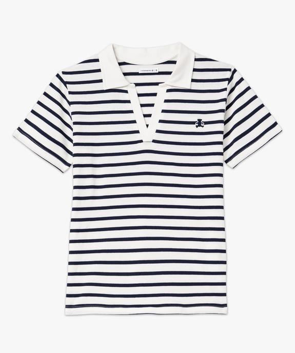 Polo manches courtes à rayures femme - LuluCastagnette vue4 - LULUCASTAGNETTE - GEMO