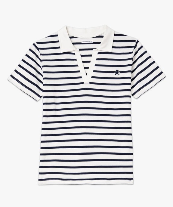 Polo manches courtes à rayures femme - LuluCastagnette vue4 - LULUCASTAGNETTE - GEMO