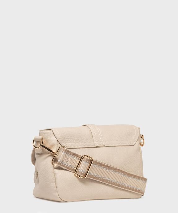 Sac besace souple et grainé à bandoulière fantaisie amovible femme vue2 - GEMO (ACCESS) - GEMO