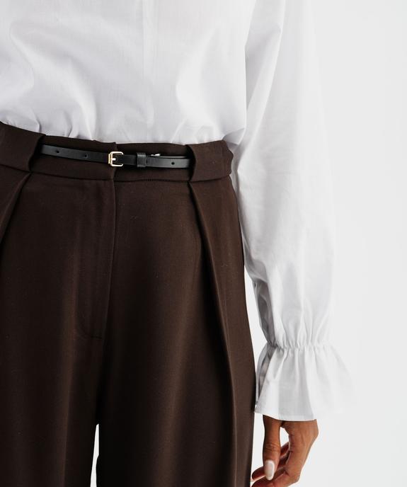 Pantalon de tailleur coupe large avec ceinture fine femme vue2 - GEMO(FEMME PAP) - GEMO